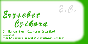 erzsebet czikora business card